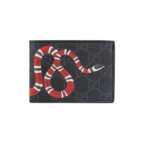 black gucci wallet mens snake|gucci snake coin wallet.